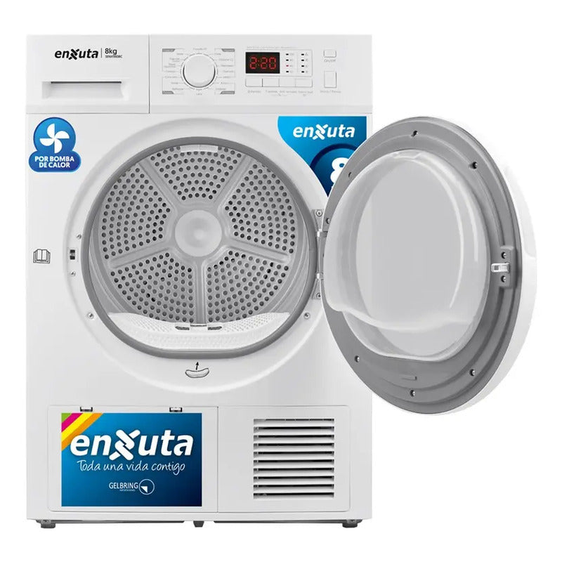 Secarropa Frontal Enxuta 8kg Bomba De Calor Senx980bc Blanco