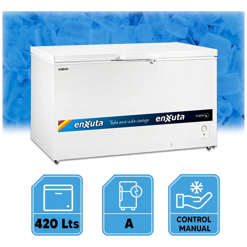 Freezer Horizontal Enxuta 420 Lts Fhenx 16420 Clase A Blanco
