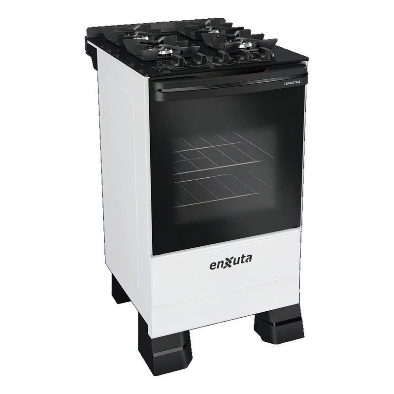 Cocina Supergas 4 Hornallas Blanca, Mesada De Vidrio, Hierro Blanco