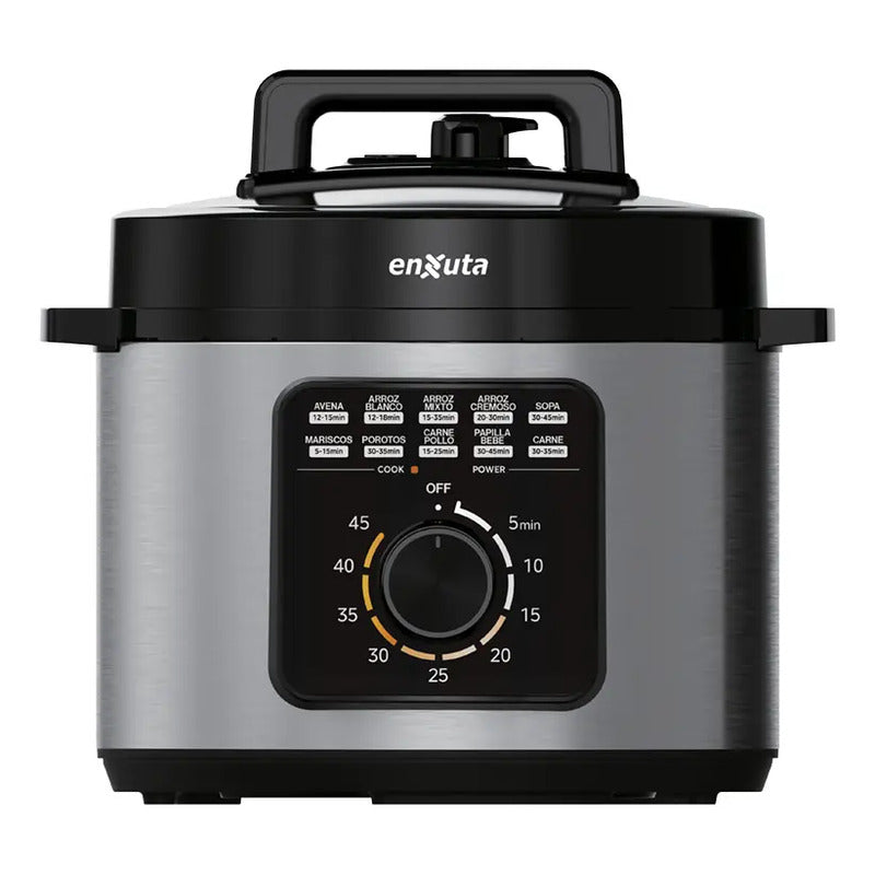 Olla A Presión Eléctrica Enxuta 5l Negro Antiadherente Con Apagado Automático 50 Hz
