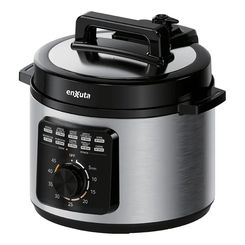 Olla A Presión Eléctrica Enxuta 5l Negro Antiadherente Con Apagado Automático 50 Hz