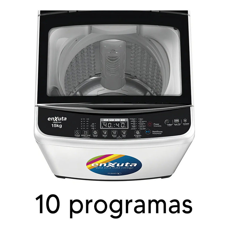 Lavarropa Automático Enxuta Lenx01550 Carga Superior 15 Kg Blanco
