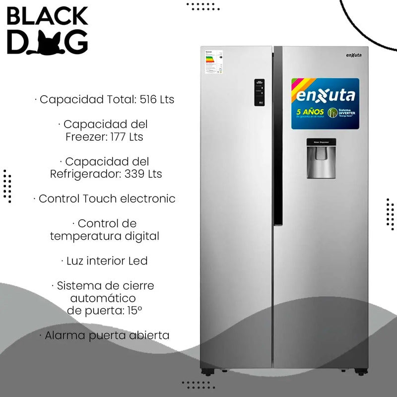 Heladera Enxuta Side by Side No Frost Inverter 508 L