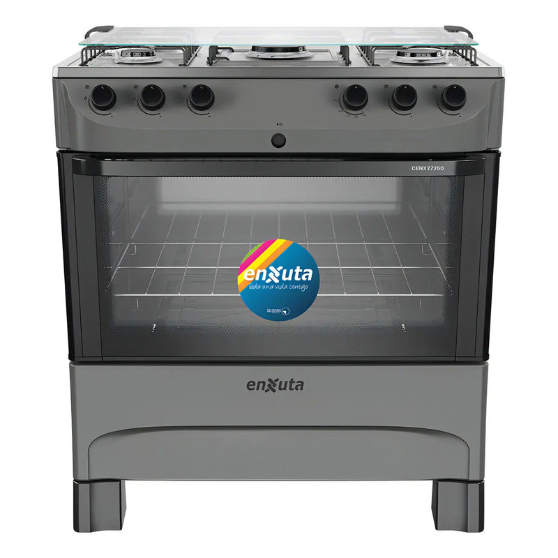 Cocina Supergas 5 Hornallas Titanio Con Termocupla Enxuta Gris