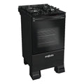Cocina Supergas 4 Hornallas Negra, Mesada De Vidrio, Hierro Negro