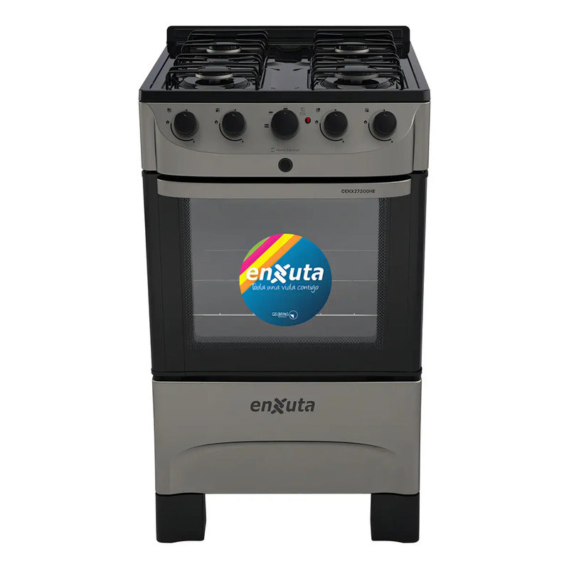 Cocina Enxuta Combinada con Horno Eléctrico 4 Hornallas