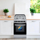 Cocina Enxuta Combinada con Horno Eléctrico 4 Hornallas