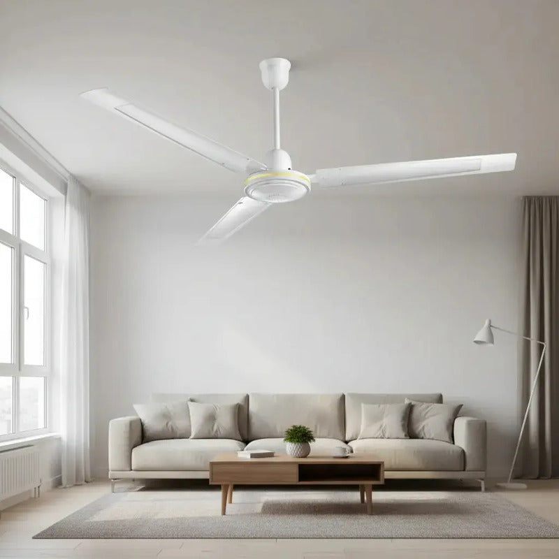 Ventilador De Techo Enxuta De 140 Cm, Potente Y Silencioso, En Blanco 1.4 Cm