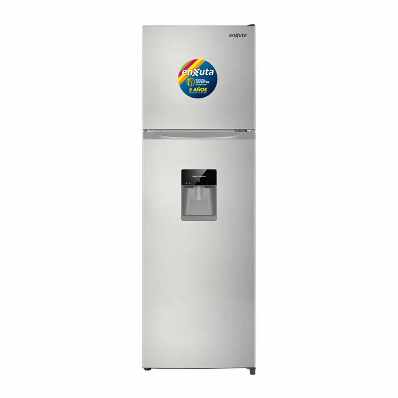 Refrigerador Enxuta Renx1300di Capacidad 298lts Frío Seco Con Dispensador Plateado
