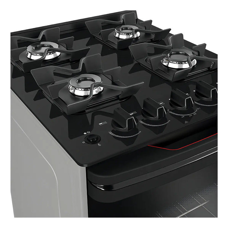 Cocina Enxuta a Gas con Grill 4 Hornallas