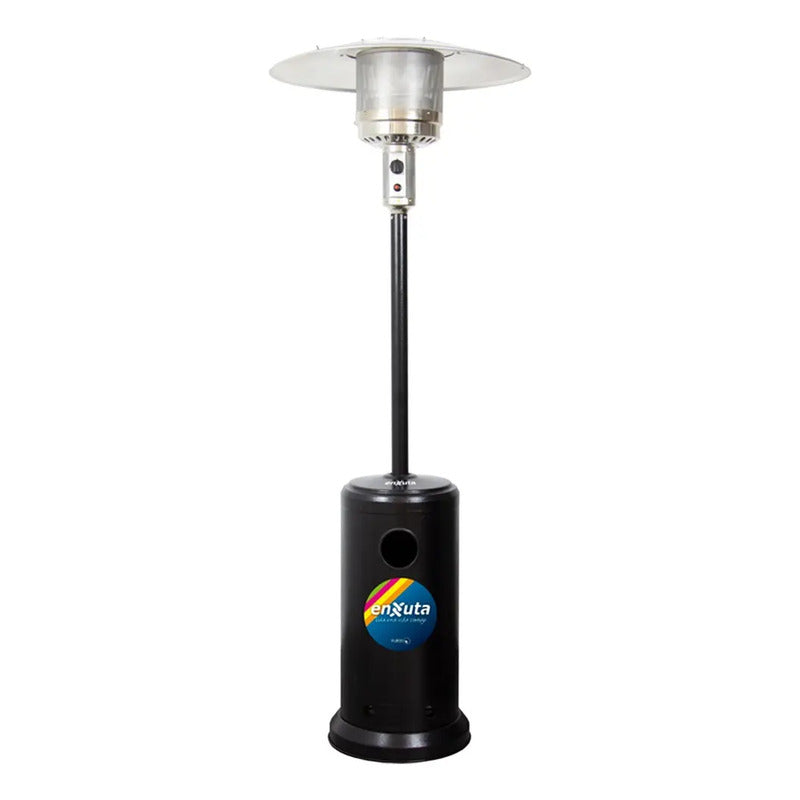 Estufa De Exterior Hongo A Gas Enxuta Acero Pintado 2,19m Color Negro