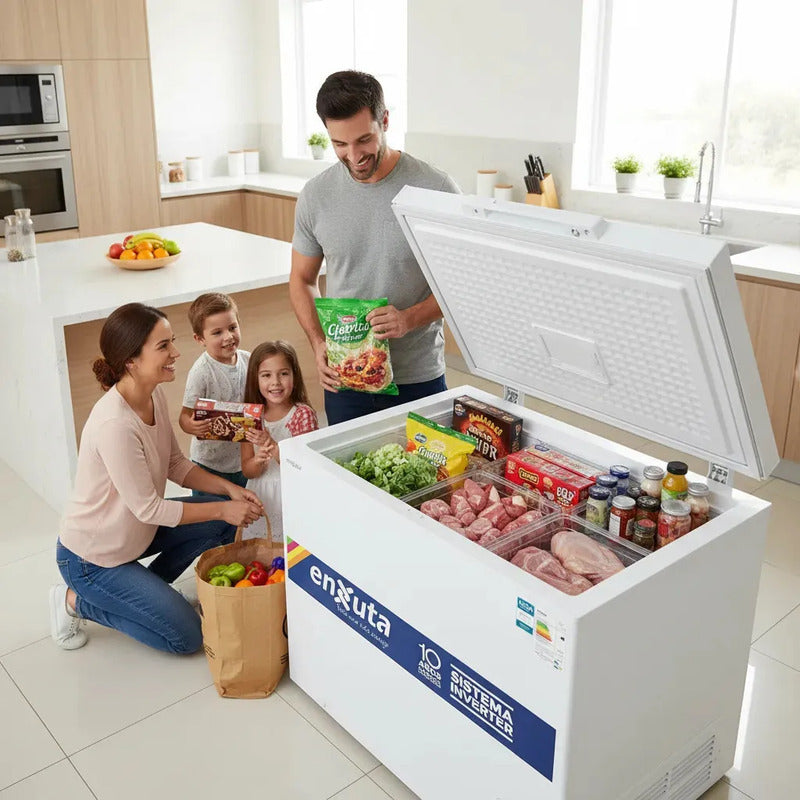 Freezer Horizontal Enxuta Inverter Función Dual 250 L