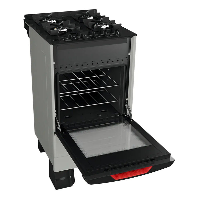 Cocina Enxuta a Gas con Grill 4 Hornallas