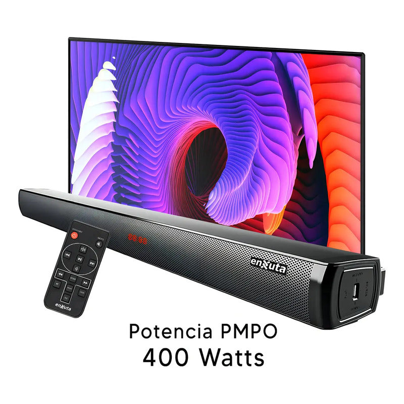 Barra De Sonido Enxuta Bsenx2940 400w 2.0 Ch Bluetooth Color Negro