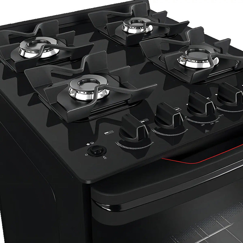 Cocina Enxuta a Gas con Grill 4 Hornallas