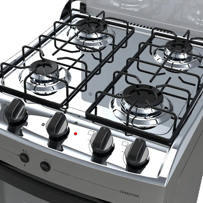 Cocina Supergas 4 Hornallas Titanio Con Horno Eléctrico Y Gr Gris
