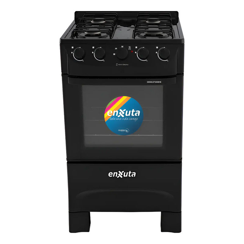 Cocina Combinada 4 Hornallas Negra - Enxuta Negro