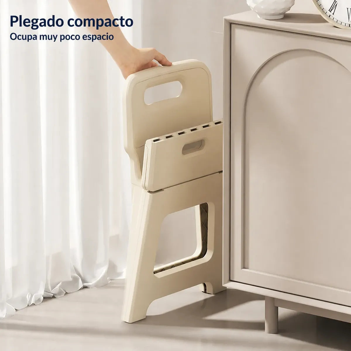 Banco Silla Plegable de Plástico con Respaldo Linova